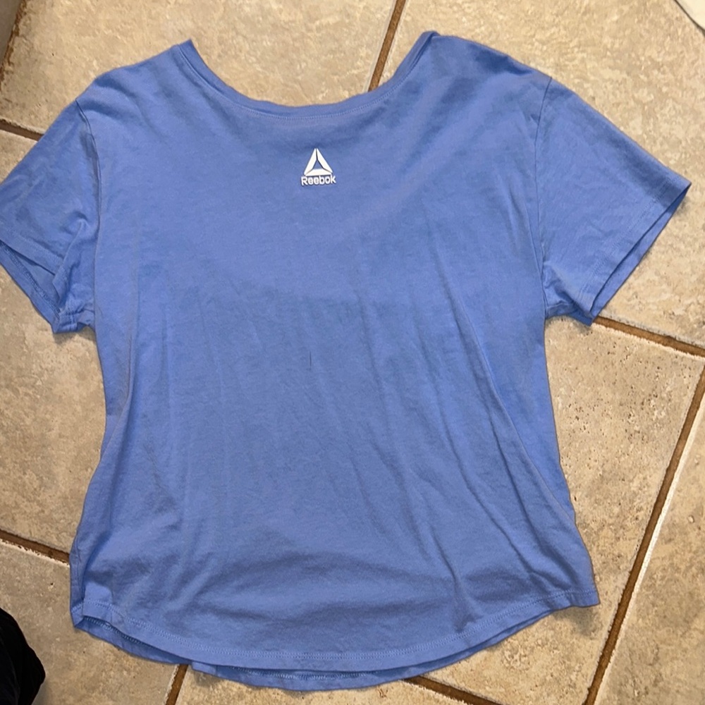 Reebok Blue Fitted Short Sleeve T-Shirt